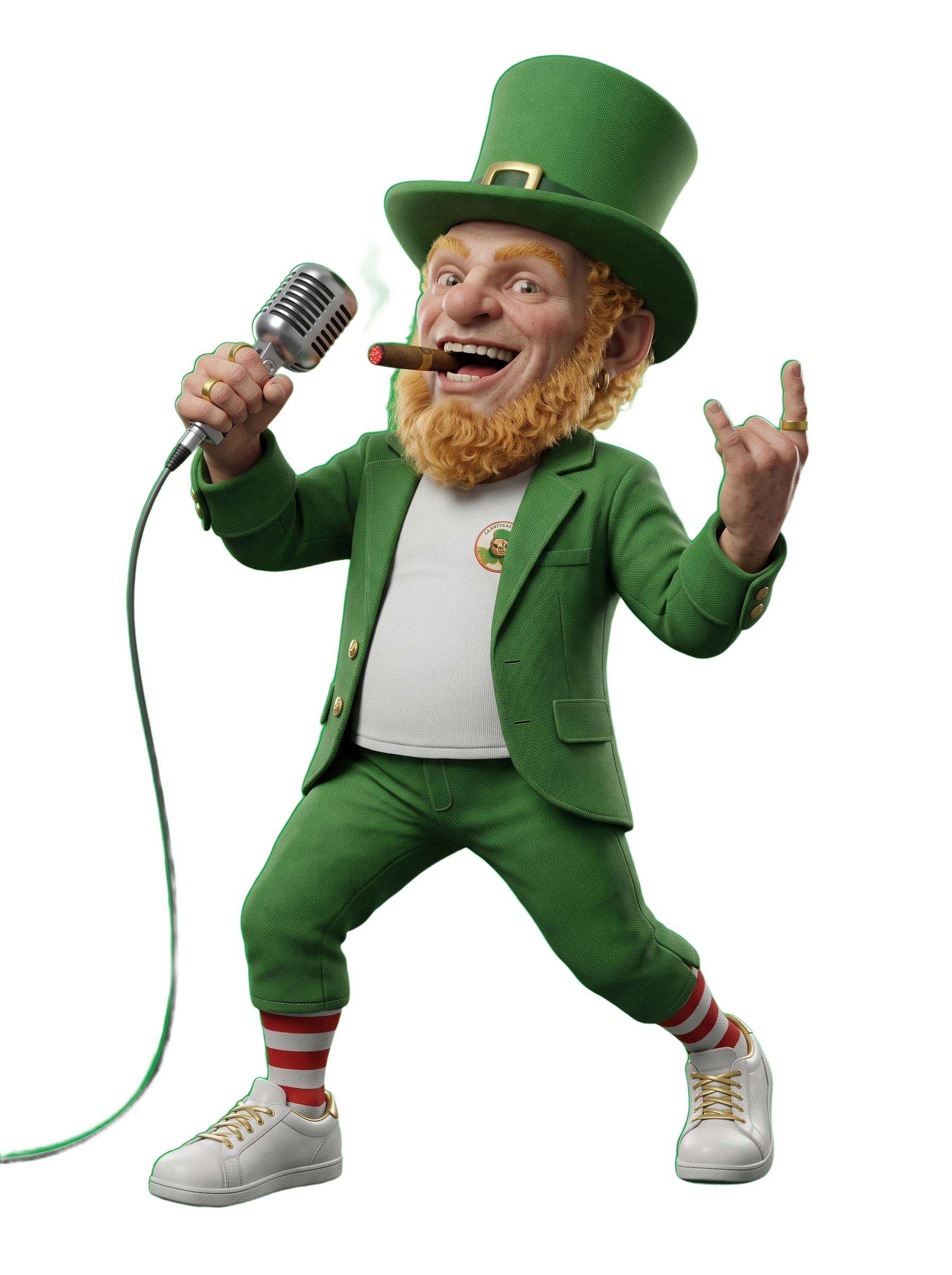 El duende cantando con la banda