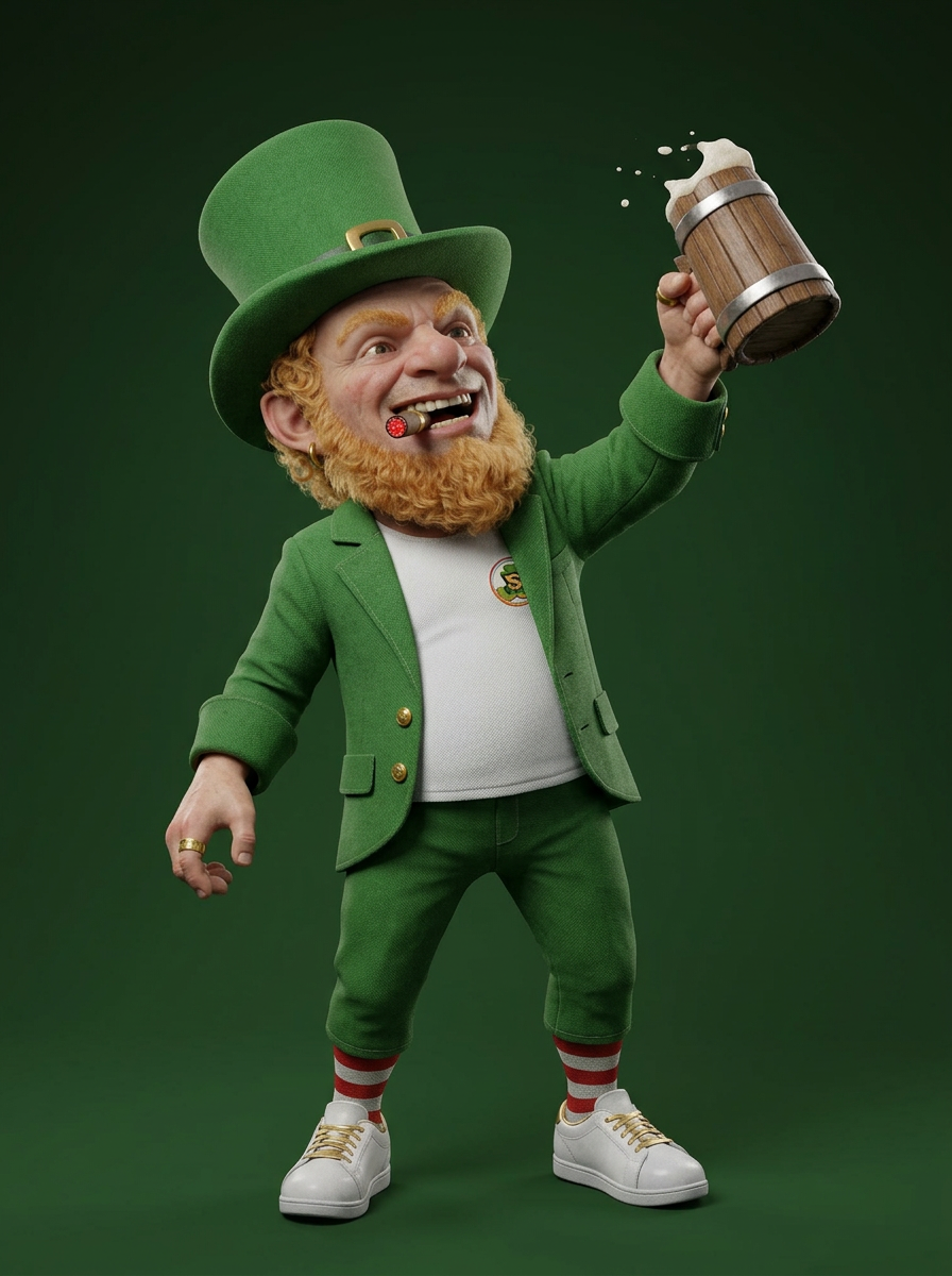 El duende brindando