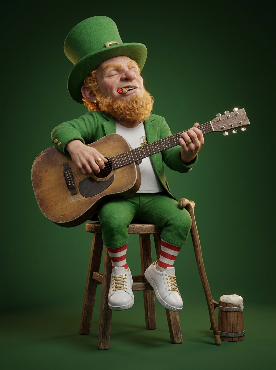 El duende tocando guitarra